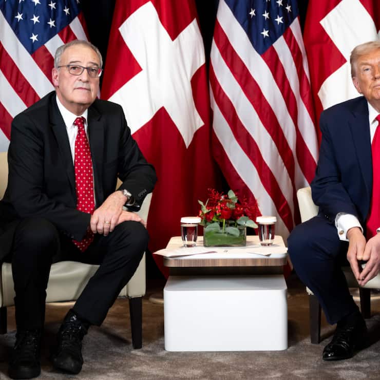 Le président de la Confédération Guy Parmelin a rencontré son homologue américain Donald Trump mercredi en fin de journée à Davos.