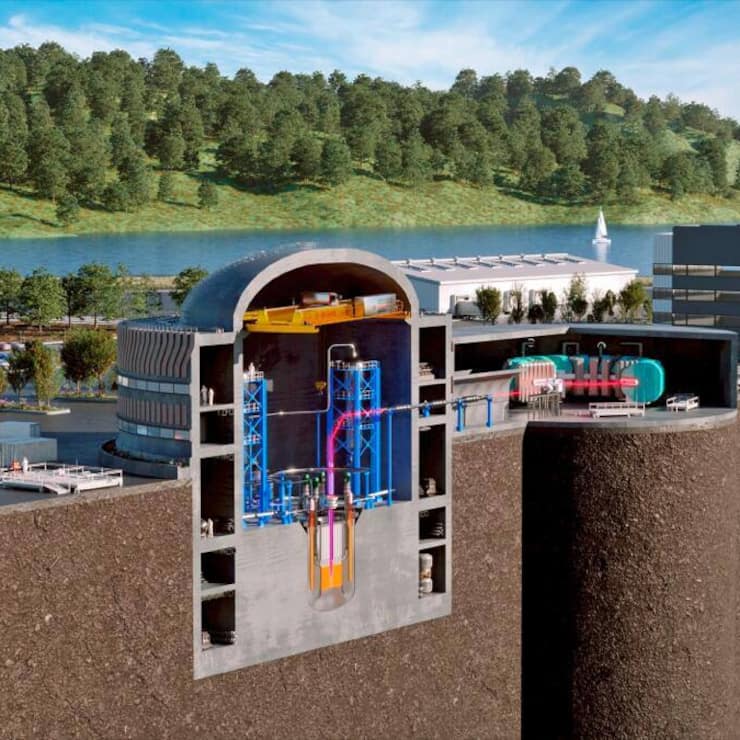 Illustration du projet de réacteur de Transmutex