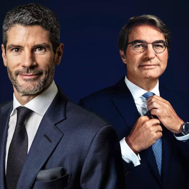 Des patrons ambitieux : l'un, Stefan Bollinger de Julius Bär (à gauche), doit faire décoller sa banque, l'autre, Giorgio Pradelli d'EFG, doit veiller à ce que l'envolée se poursuive.
