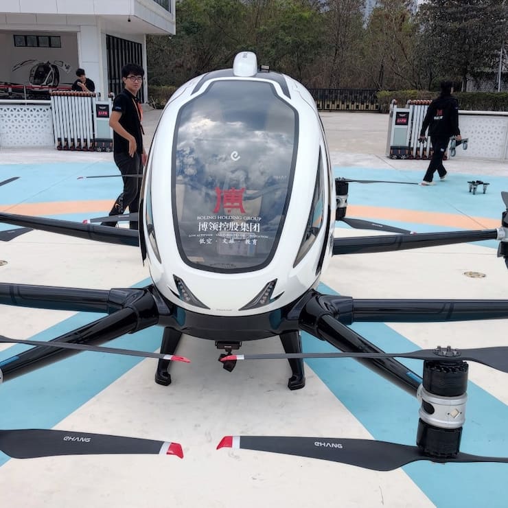 L’engin sans pilote EH216-S effectue des vols d’essai à Shenzhen dans la province chinoise de Guangdong, le 14 mars dernier.