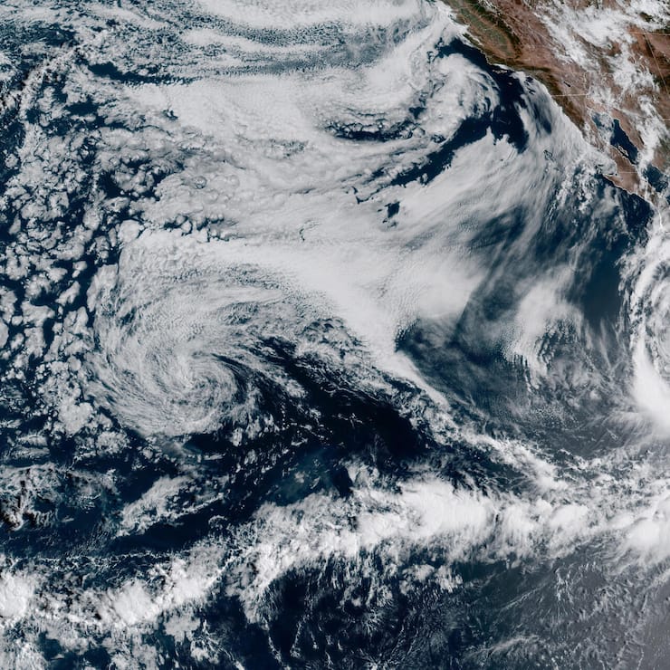 Les embauches de météorologues au sein des hedge funds ont augmenté de 23% en 2025 pour anticiper les phénomènes climatiques extrêmes, comme ici l’ouragan «Hilary» au-dessus du Mexique.