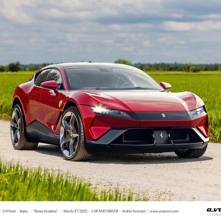 <p>Il n'y a pas encore d'images officielles de la Ferrari Elettrica, l'imagination des magazines automobiles tourne à plein régime.</p>
