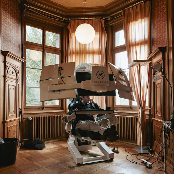 Pascal Kaufmann, fondateur et CEO de la Fondation Mindfire, dans son bureau à Zurich. Son but? La création d’une IA accessible à tous, de niveau humain, capable de faire progresser la recherche de pointe au profit de l’humanité.