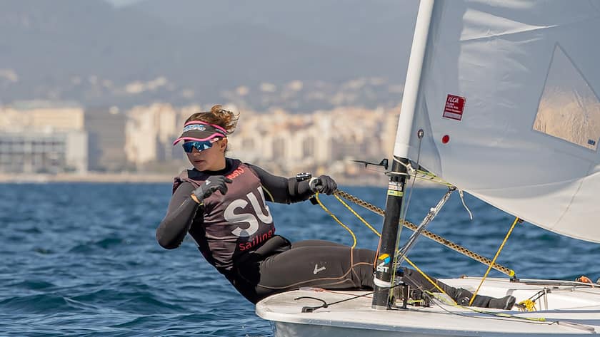 Anja von Allmen à la conquête de la voile depuis Spiez (BE).