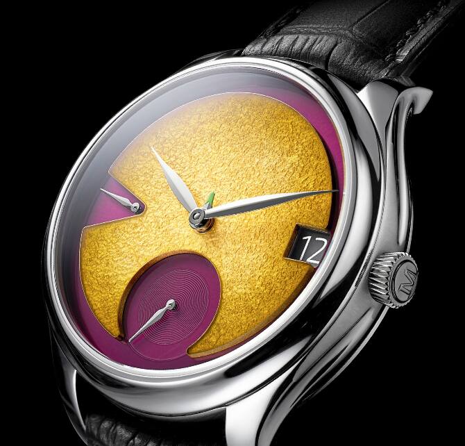 Le modèle Perpetual Calendar Passion Fruit, né de la collaboration avec Studio Underd0g, explore le thème du calendrier perpétuel, complication emblématique de la marque.