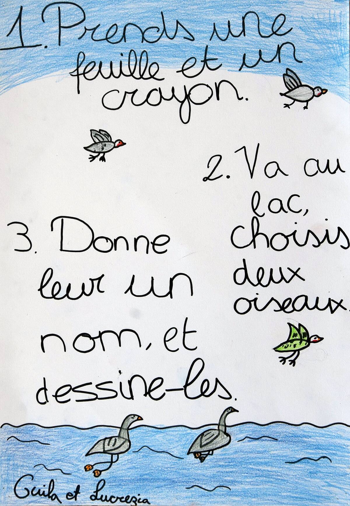 Instruction réalisée par des élèves de 7P, école primaire des Vollandes, 2023