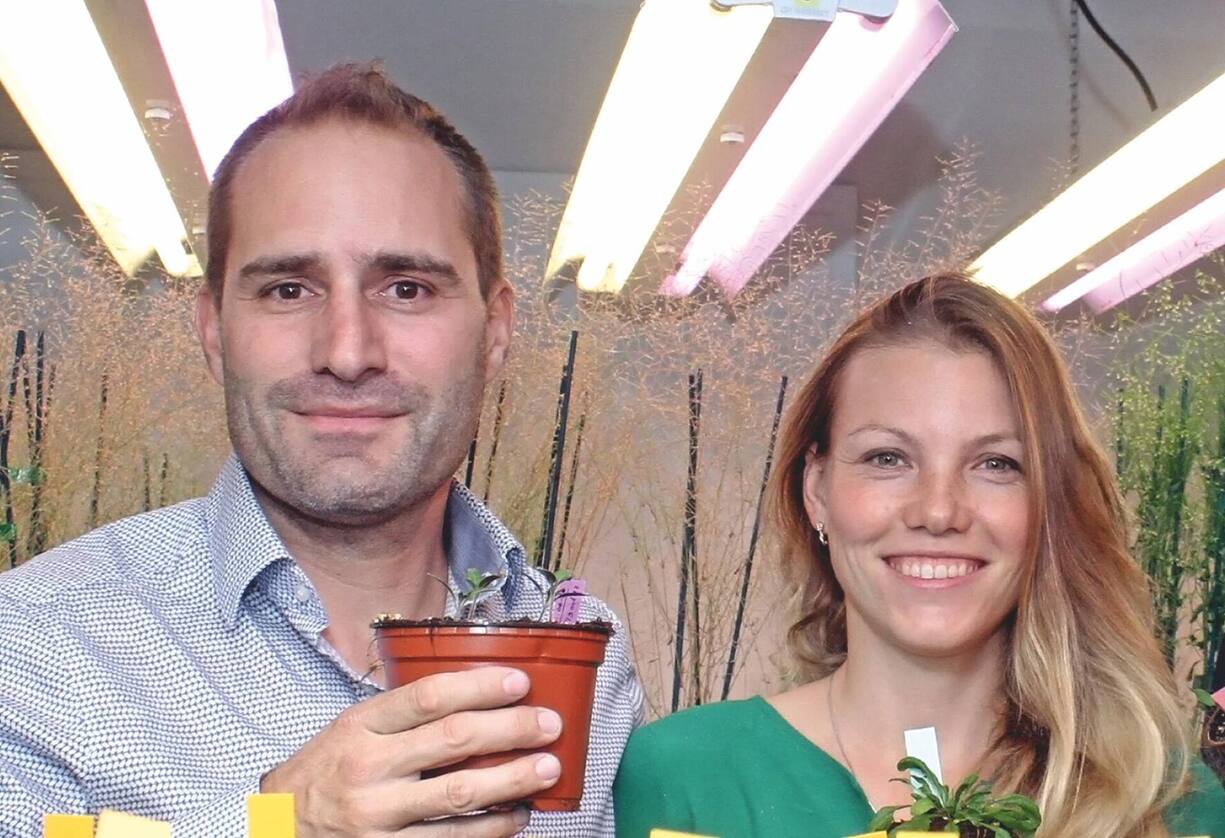 Olga Dubbey et son mari, Sylvain, au moment du lancement d’AgroSustain, en mai 2018.