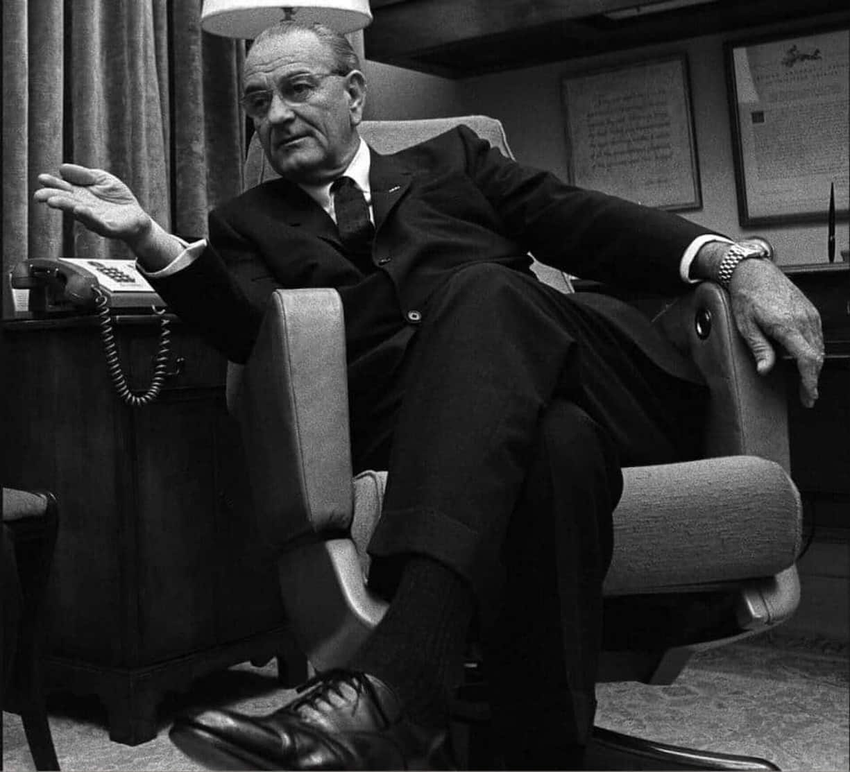 Lyndon B. Johnson a présidé le pays de 1963 à 1969 - et a fait de la Day-Date la montre présidentielle.