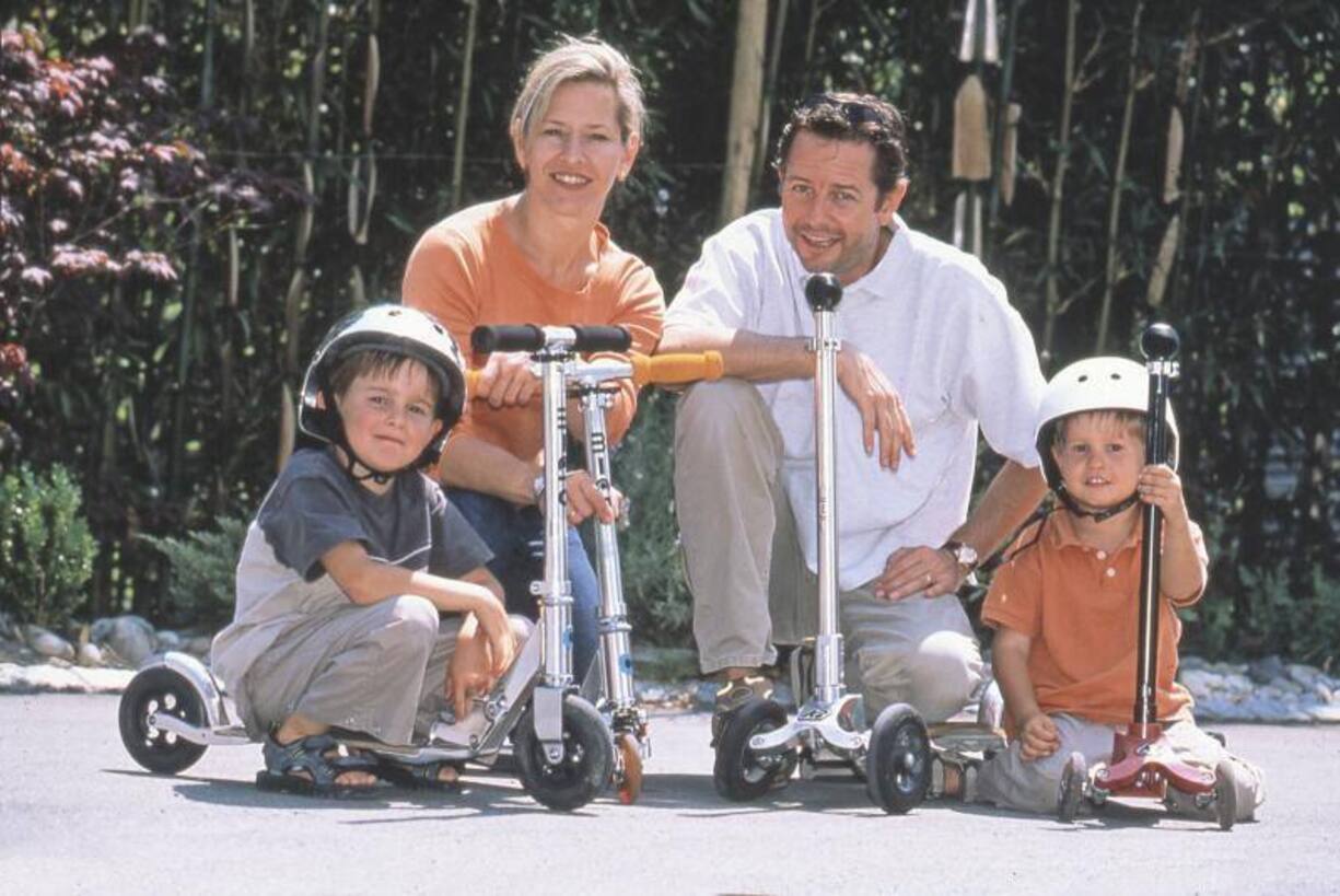 La famille Outboter dans les premières années de l'aventure Micro Mobility Systems.