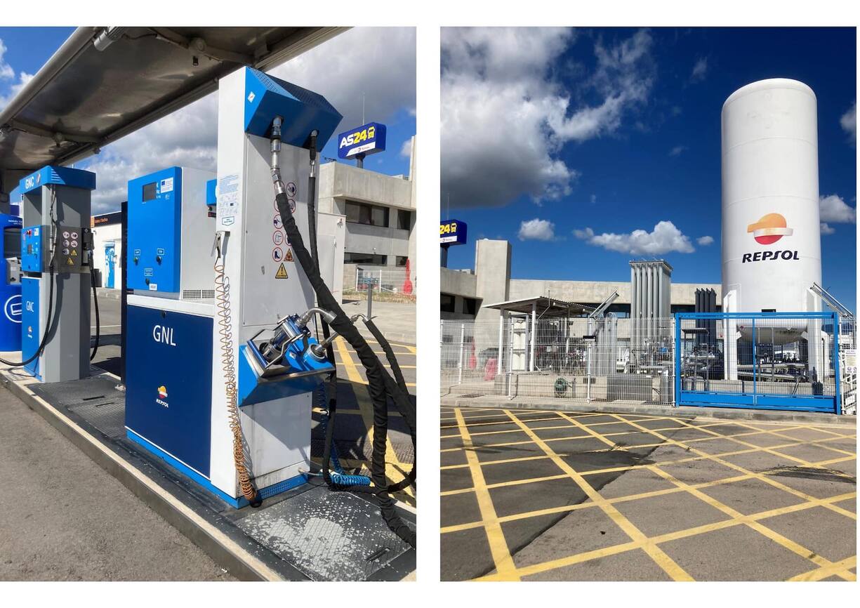 Pompe et réservoirs GNL