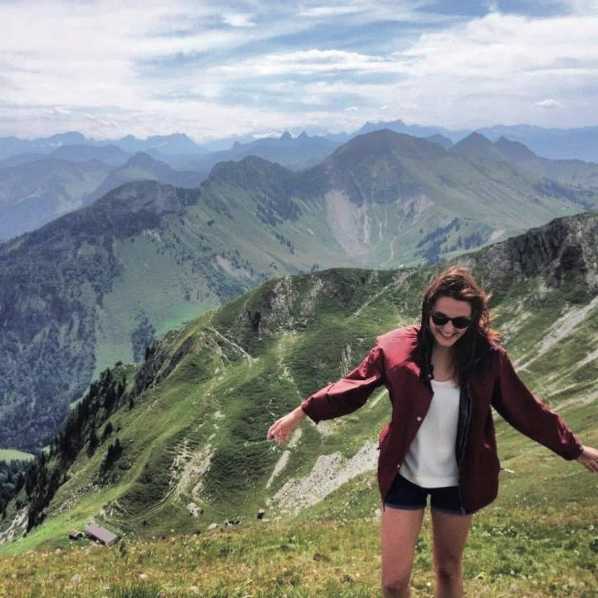 Une amoureuse de la montagne, ici au Moléson.