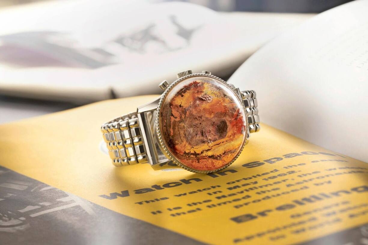 The first Swiss wristwatch in space_Scott Carpenter's original Breitling Navitimer Cosmonaute worn during his Mercury-Atlas 7 mission in 1962_RGB