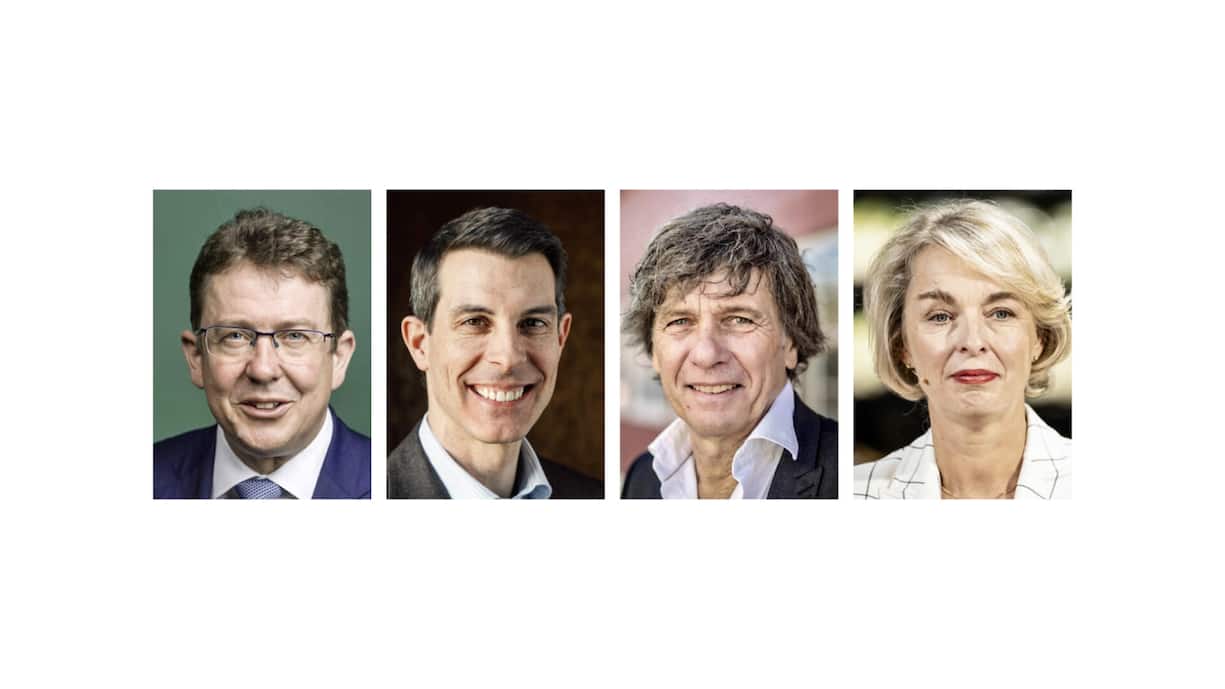 Albert Rösti, Thierry Burkart, André Lüthi, Ursula Nold (de g. à d.).