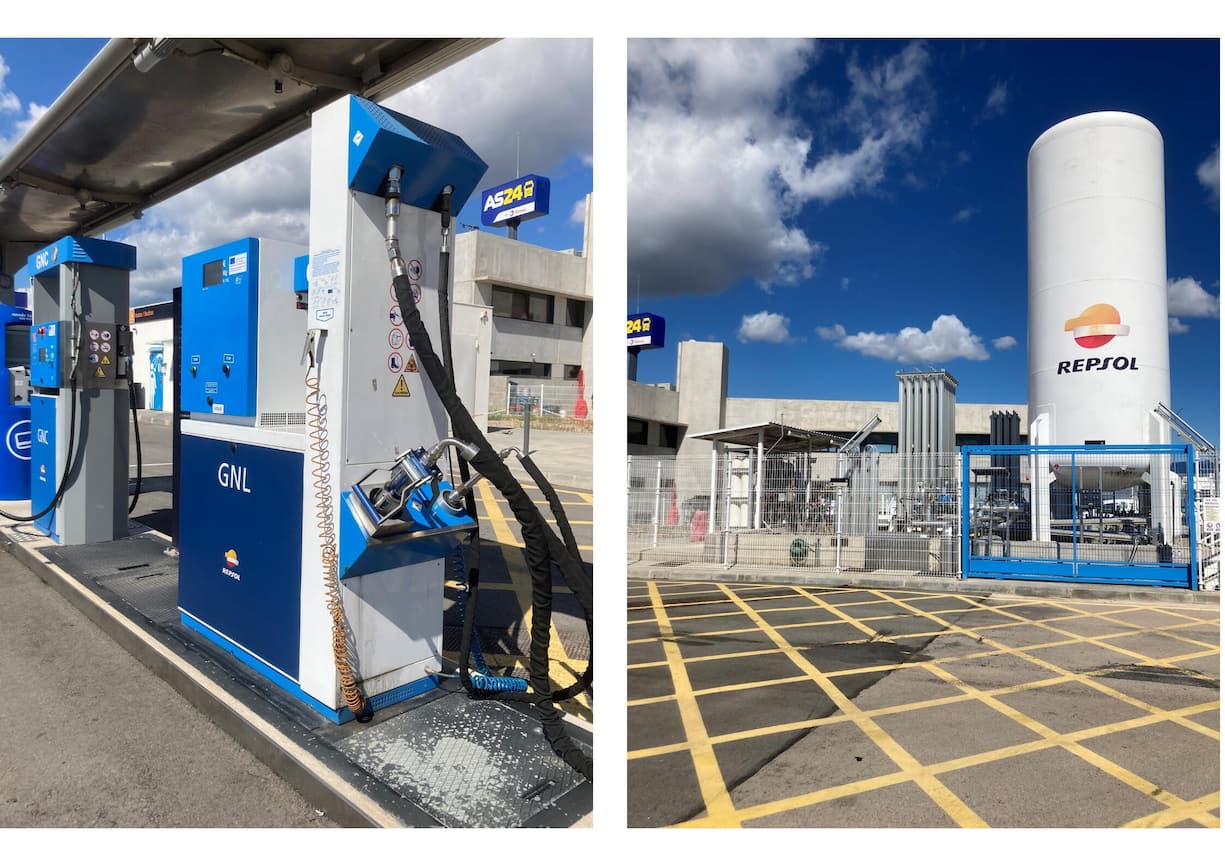 Pompe et réservoirs GNL