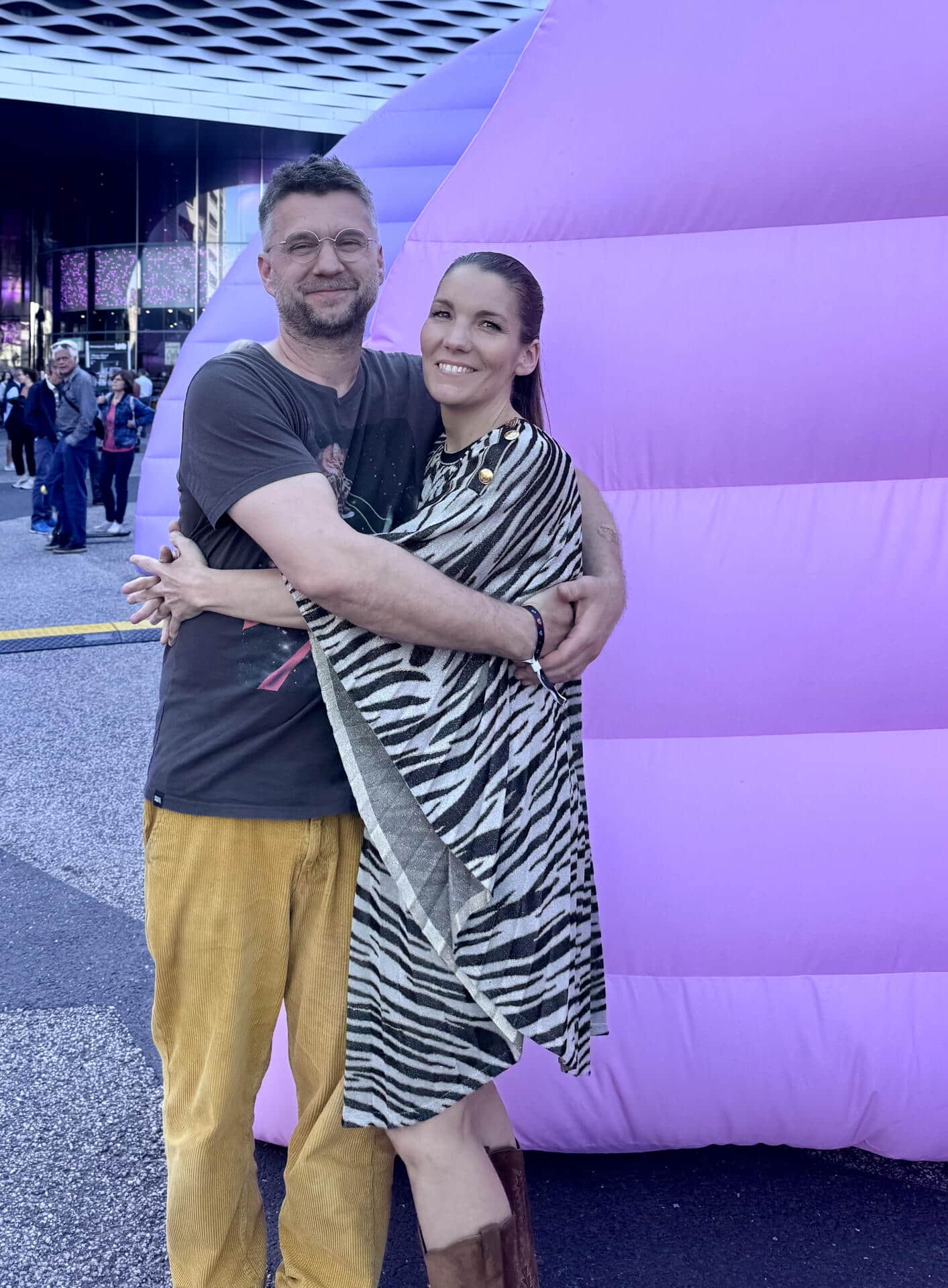 Claudia Comte avec son compagnon Samuel Leuenberger