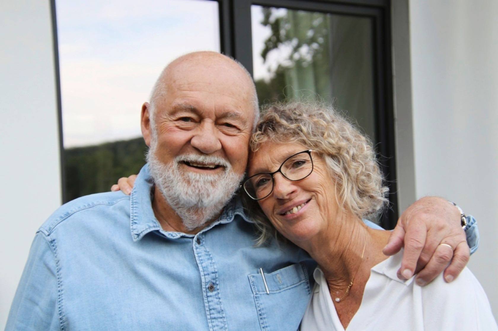 Avec son deuxième mari, Ernest Feytmans.