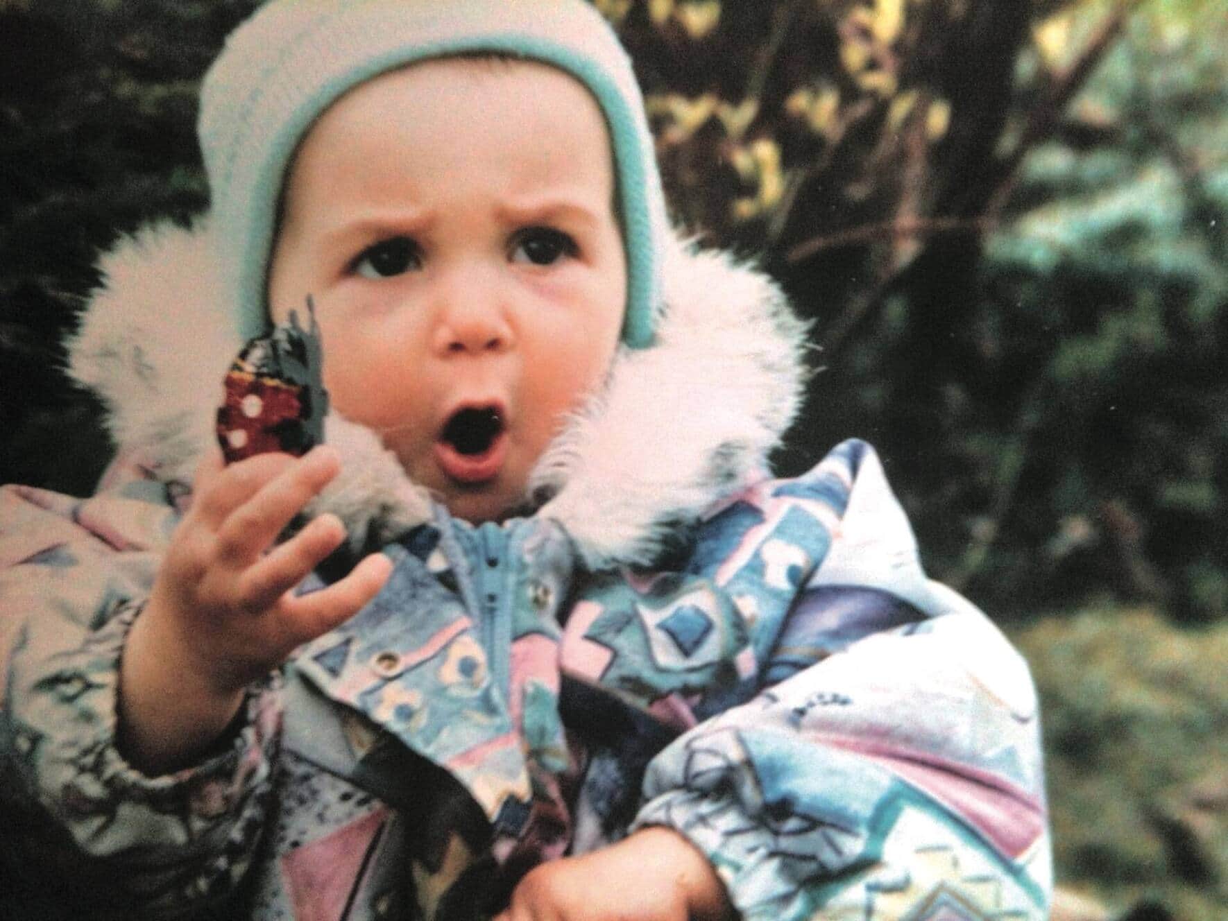 Agée d’à peine 1 an et déjà très déterminée.