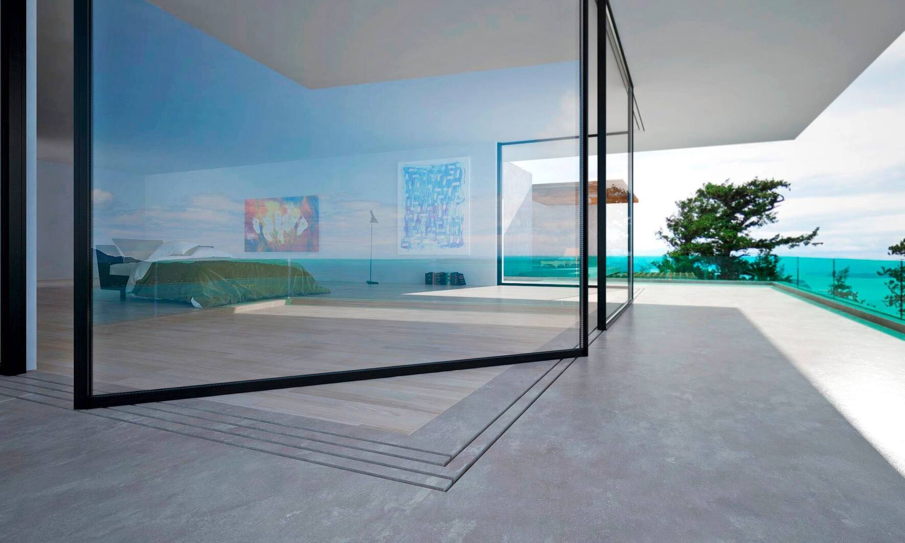 La fenêtre pivotable et escamotable, avec son roulement pure mécanique de précision.