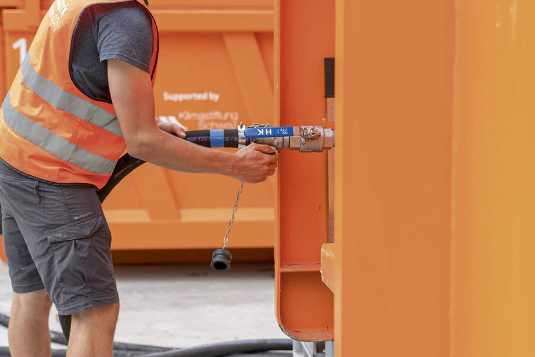 Le CO2 est connecté à un concasseur.