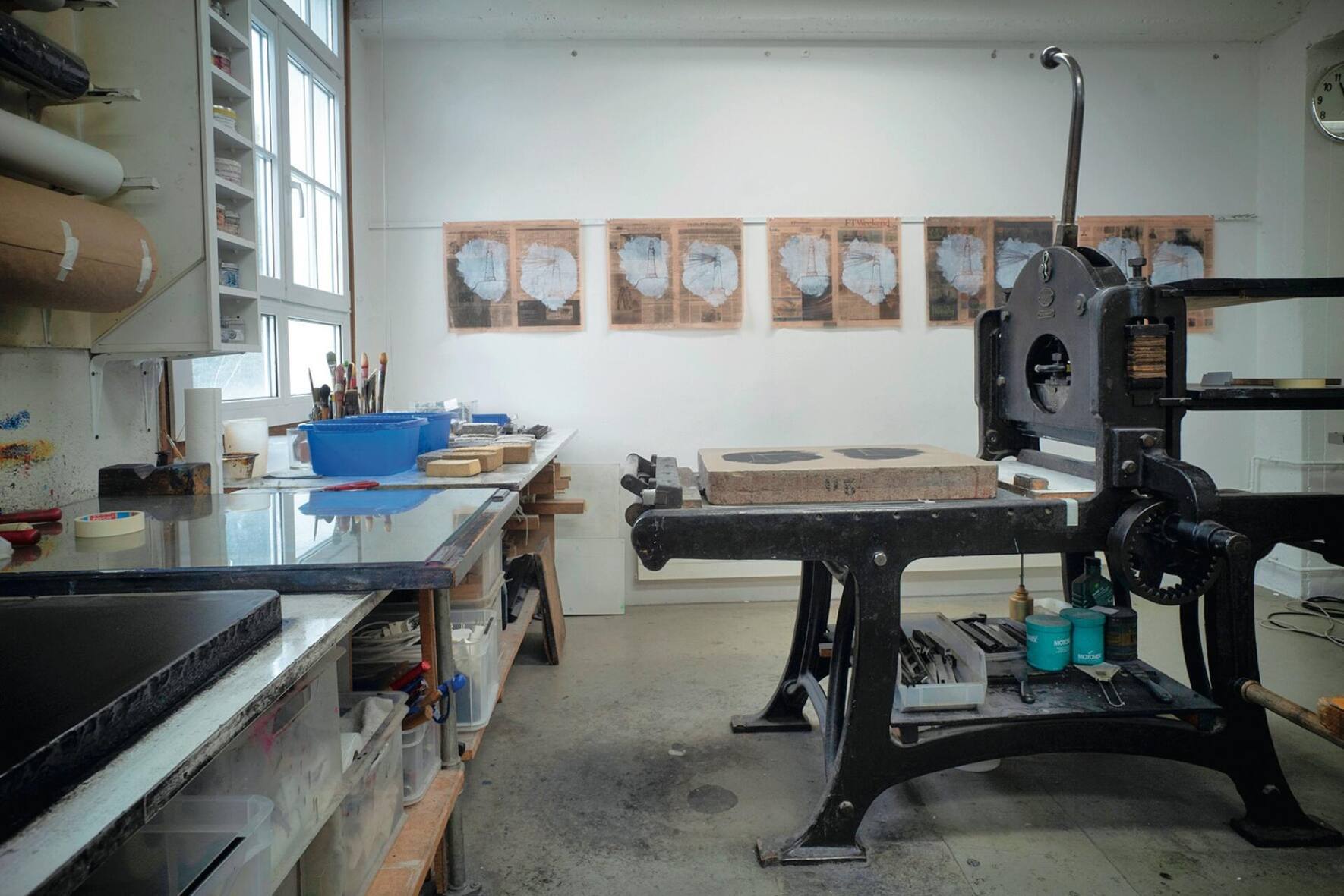 Les presses ont toutes leurs spécificités. Ici: la presse lithographique.