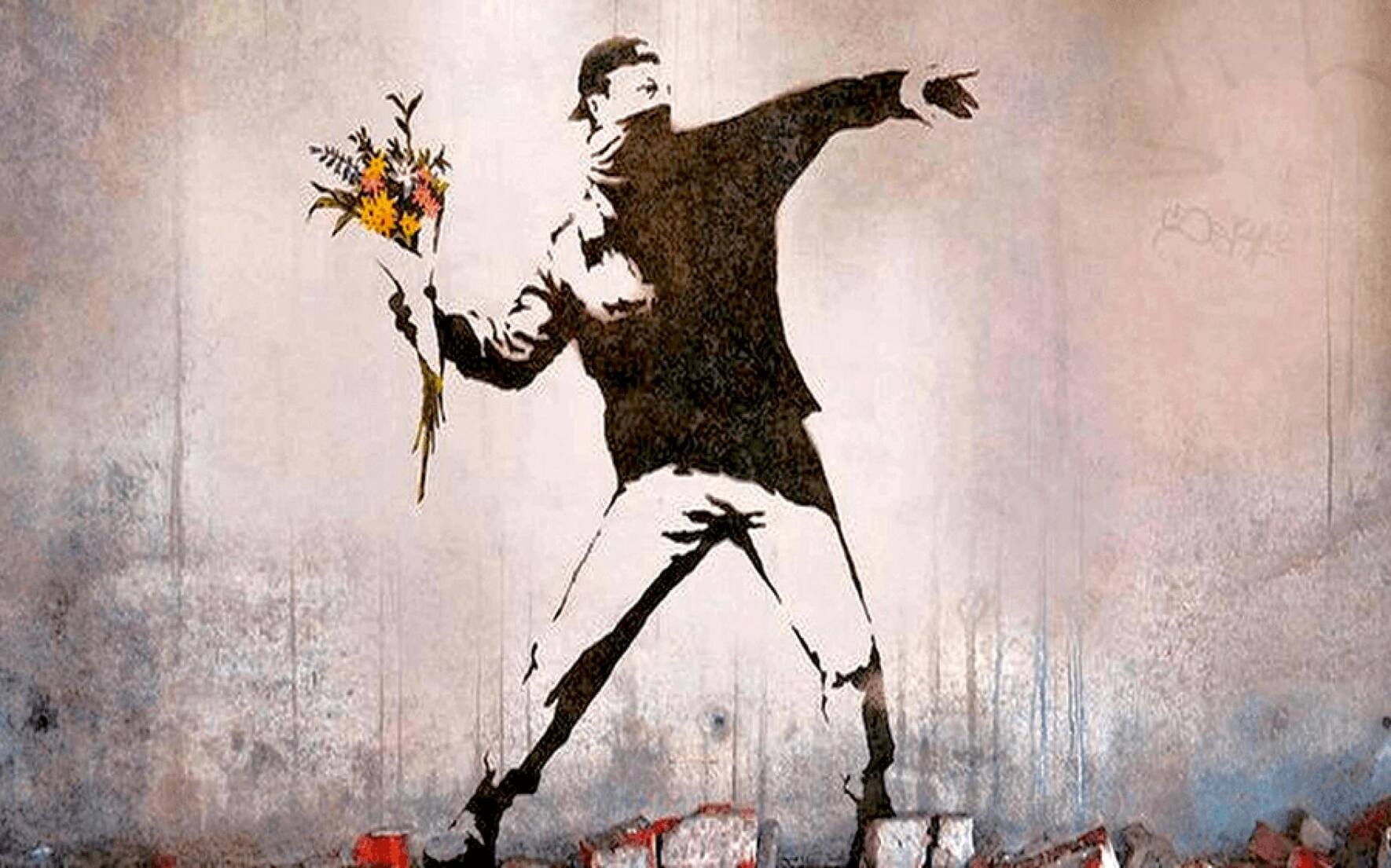 Une œuvre de l’artiste de street art Banksy.