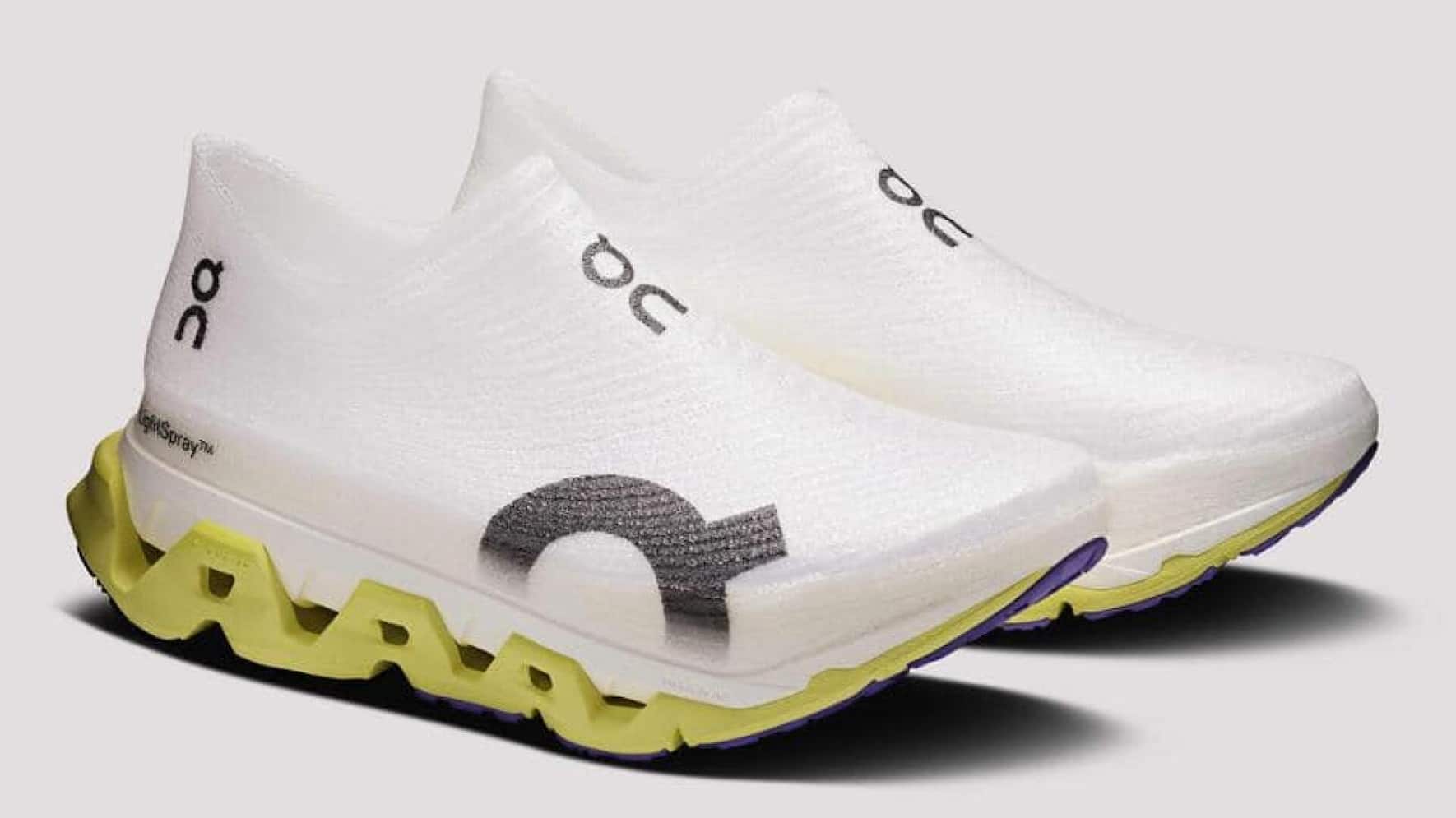 La première chaussure sortie de la nouvelle usine de Corée du Sud : la "Lightspray Cloudmonster 3 Hyper" de On. Coût : 280 dollars ou 300 francs.