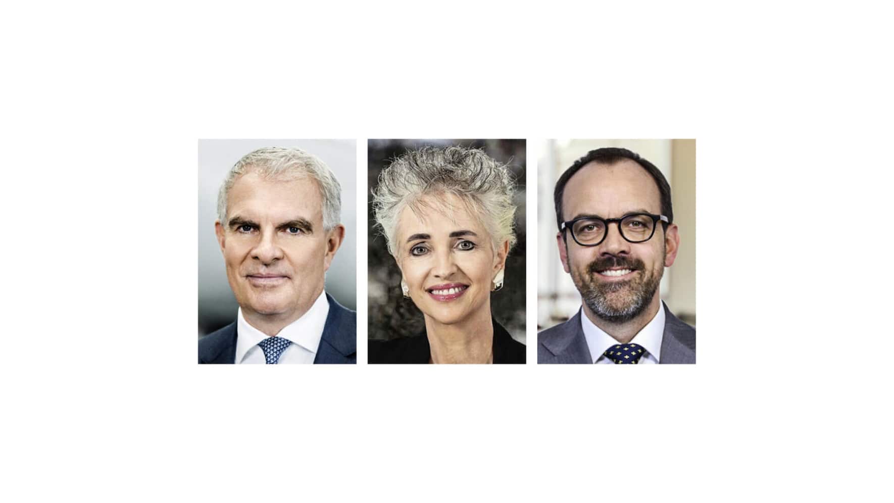 Carsten Spohr, Carmen Walker Späh, Markus Binkert (de g. à d.).