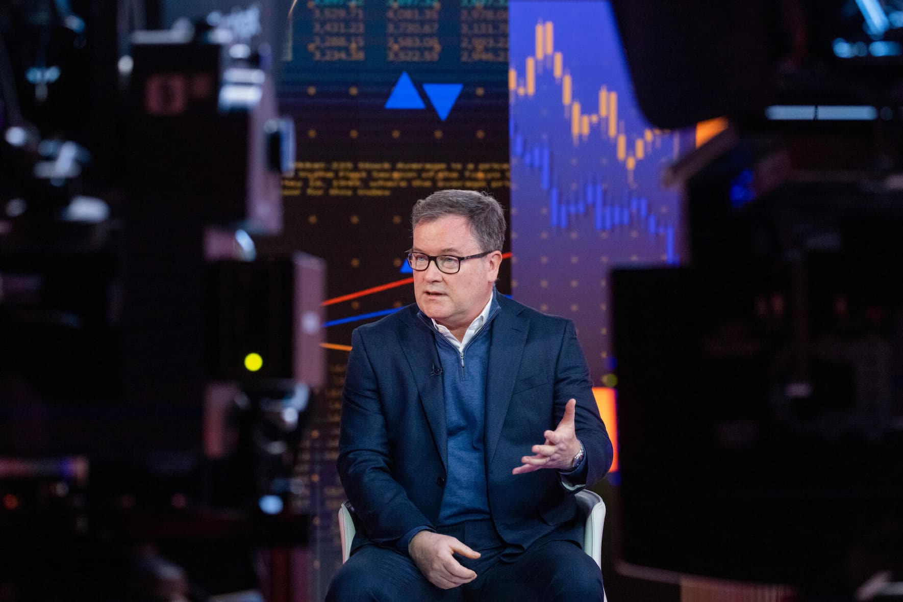 Le directeur général de Vitol, Russell Hardy, lors d'une interview accordée à Bloomberg en 2023. (Photo : Bloomberg via Getty Images)