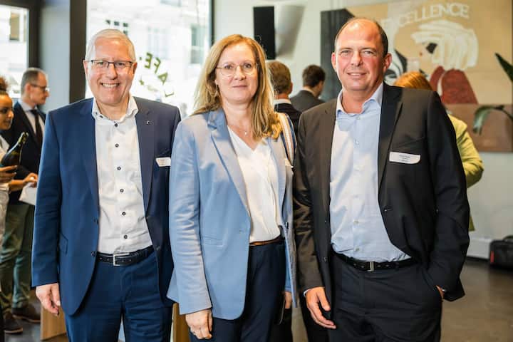 Peter Lang, Marlène Rast, Florian Theytaz, tous du Groupe Mutuel