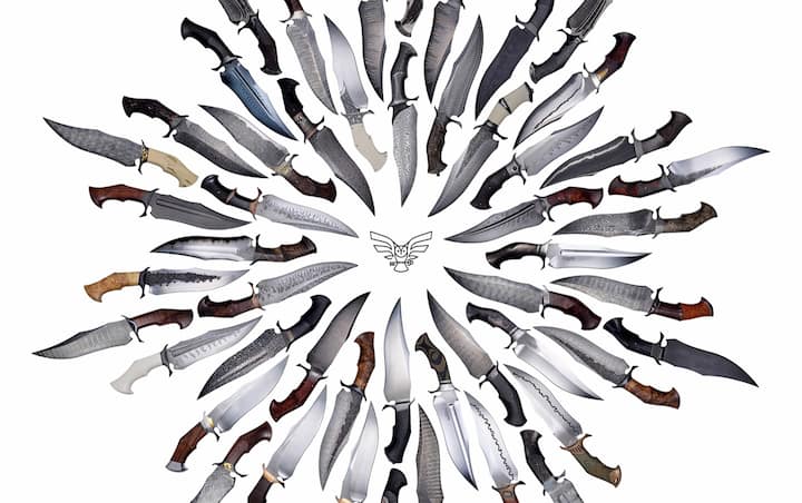 Sous la direction du coutelier français Tashi Bharucha, 26 artisans ont créé 50 inter- prétations du couteau Bowie, achetés pour près de 1 million de francs par un amateur.