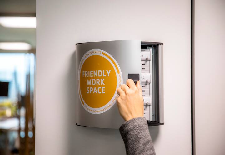 Gesundheitsförderung am Arbeitsplatz bei Syngenta in Basel. Label Friendly Work Space