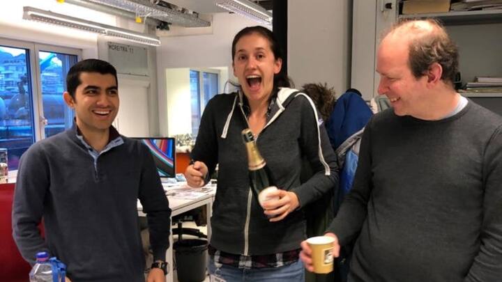 Samantha Anderson avec ses deux associés, Bardiya Valizadeh et Christopher Ireland