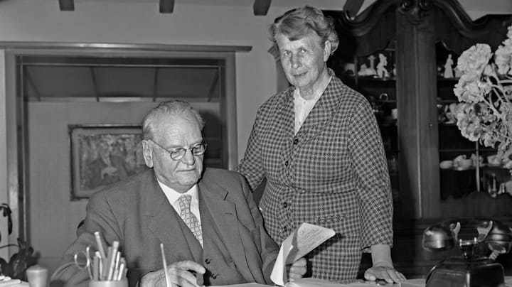 Gottlieb Duttweiler avec sa femme Adèle