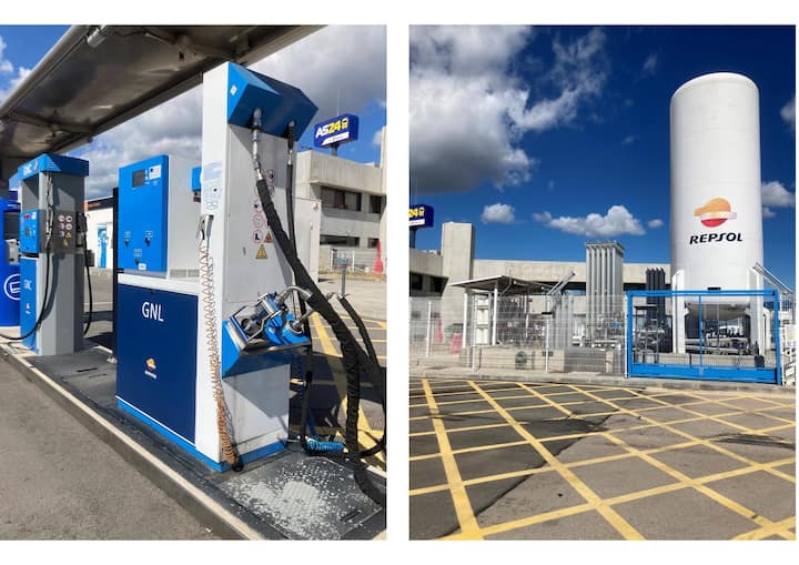 Pompe et réservoirs GNL