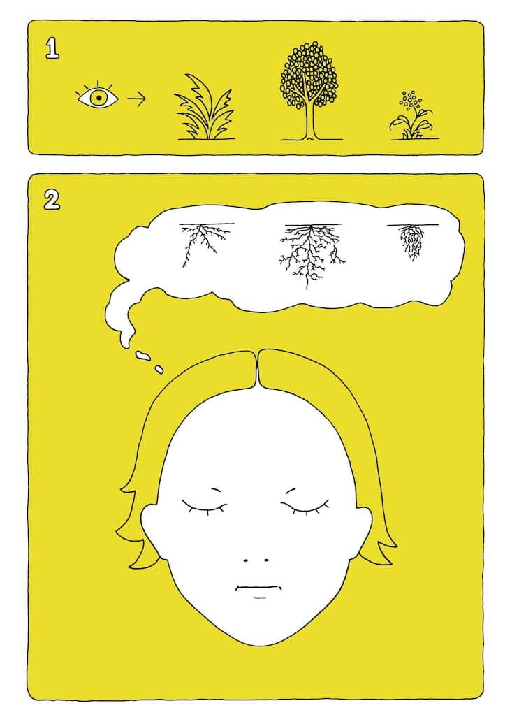 Racines, instruction de l’artiste Caroline Bachmann, 2021