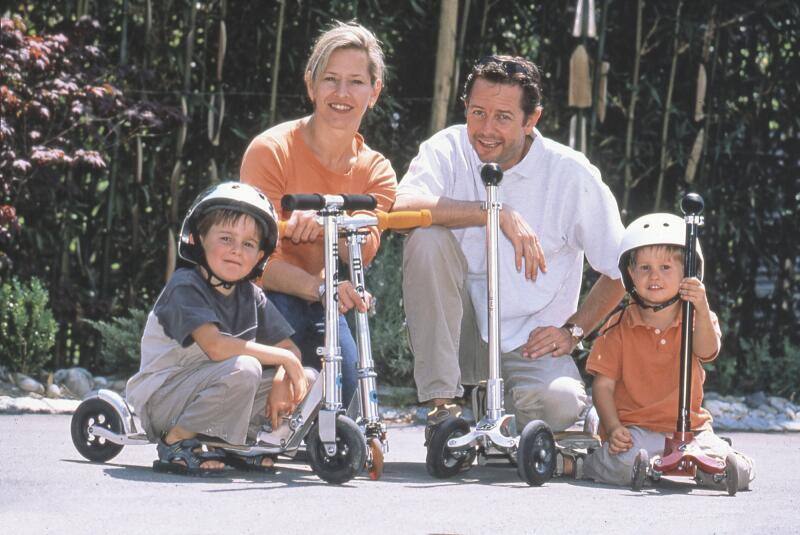 La famille Outboter dans les premières années de l'aventure Micro Mobility Systems.