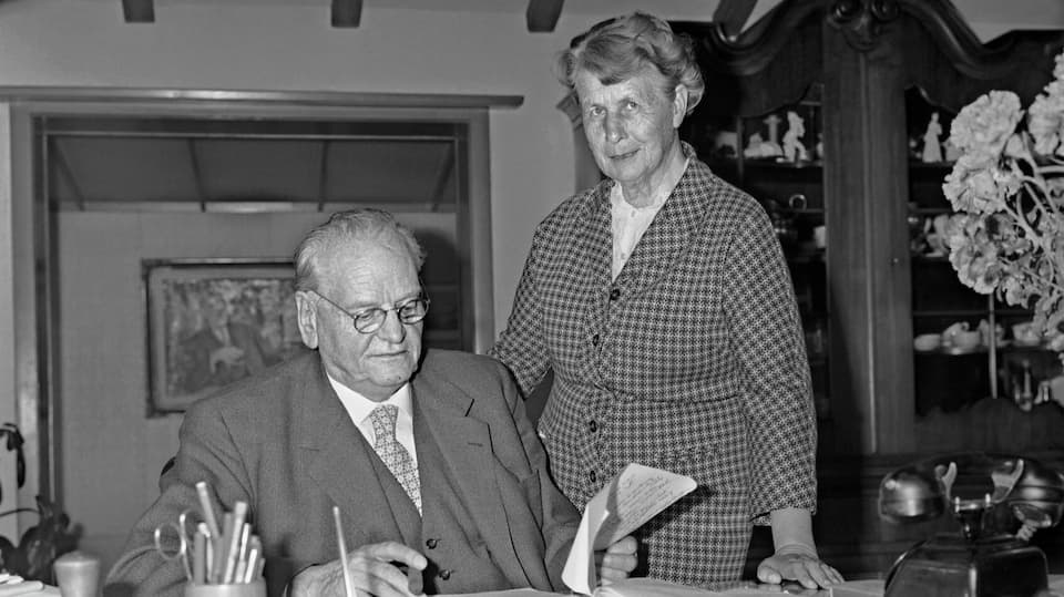 Gottlieb Duttweiler avec sa femme Adèle